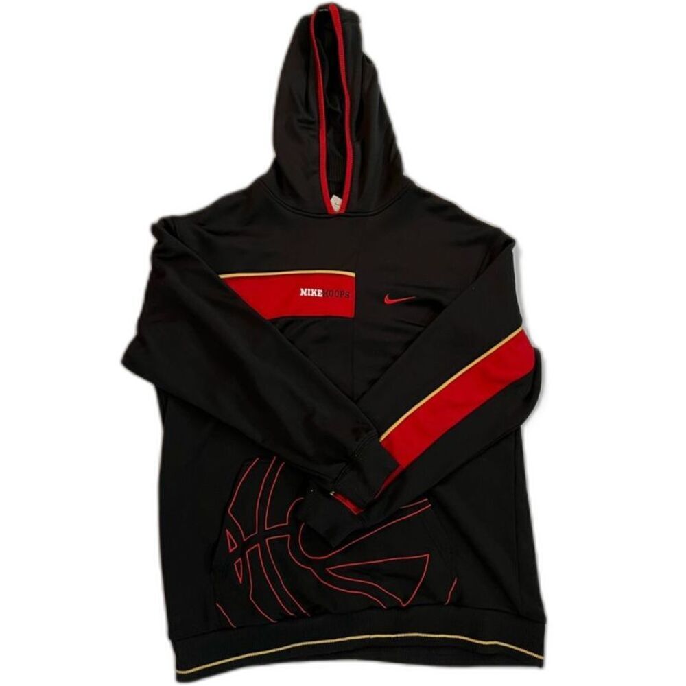 Nike Hoops Hoodie Black Red Gold